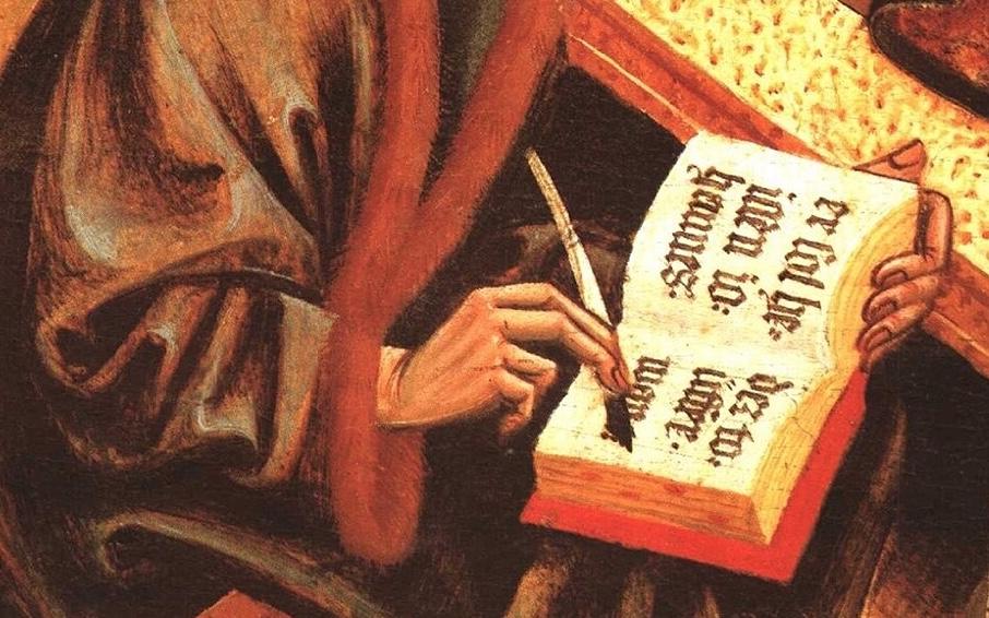 Hombre escribiendo (detalle) Escuela Renana