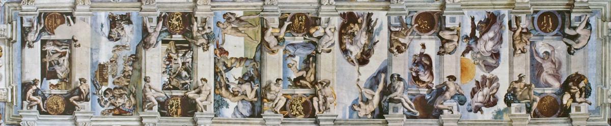 Capilla Sixtina: pintura al fresco en el techo, Miguel Ángel