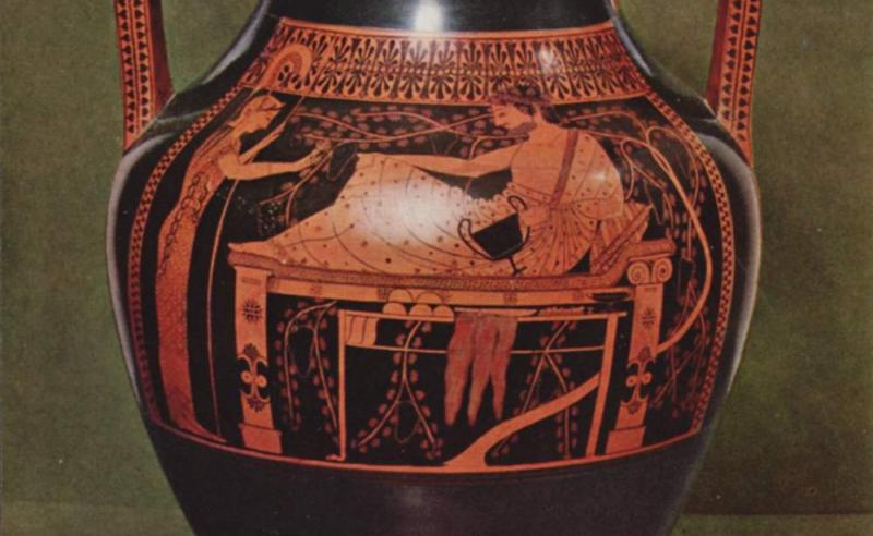 Ánfora de Hércules y Atenea, pintada por Andokides, s.VI a.n.e. 