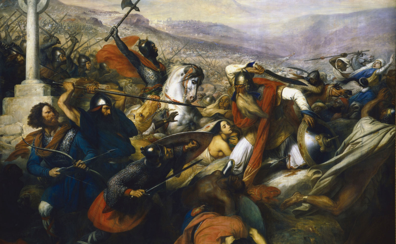 Charles de Steuben. Batalla de Poitiers, en octubre 732