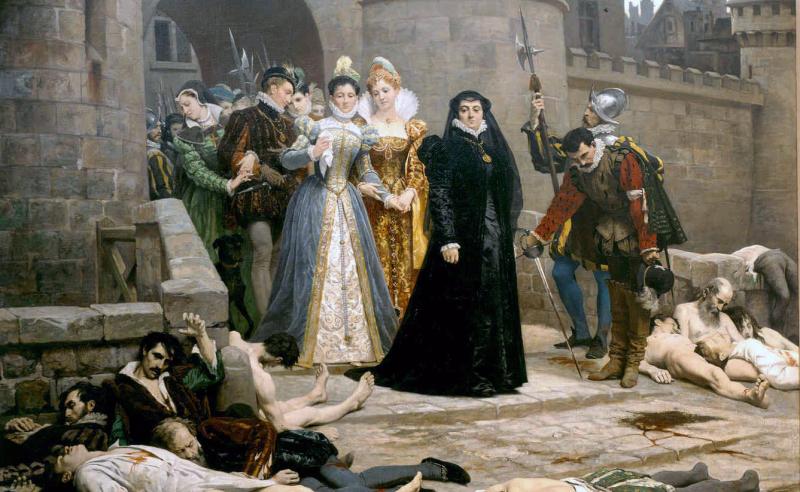 Una mañana delante de la puerta del Louvre. Édouard Debat-Ponsan (1880)