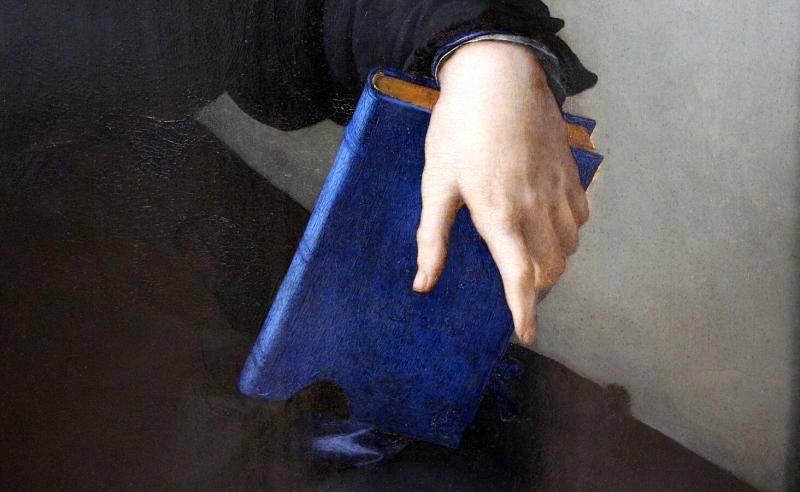 Retrato de Ugolino Martelli (detalle). Bronzino